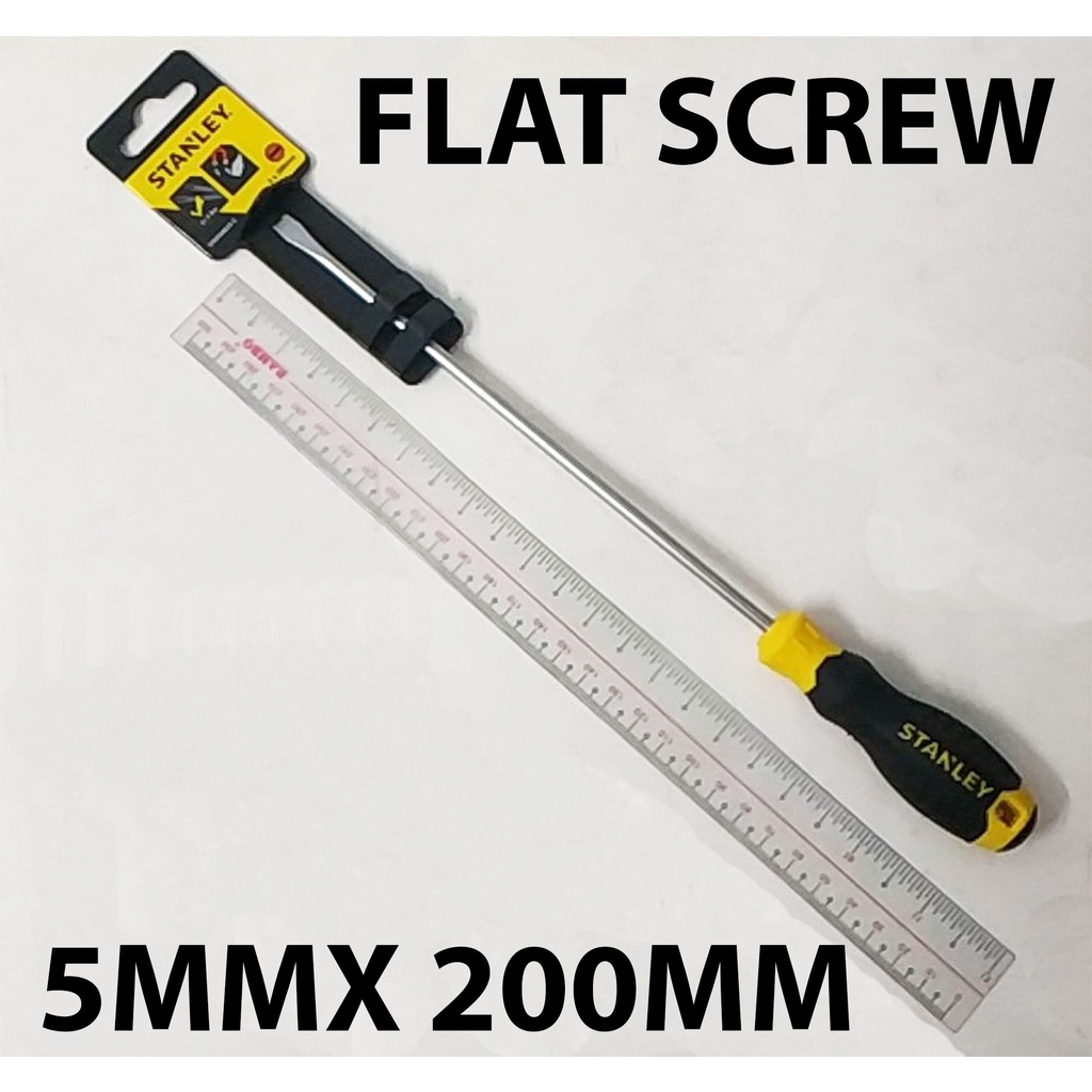 ORIGINAL STANLEY SCREW DRIVER 3/16" X 8" FLAT ( 5 X 200MM
