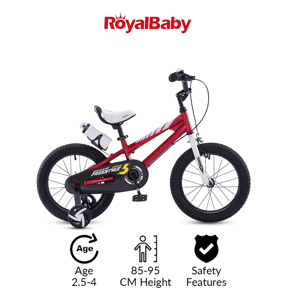 RoyalBaby Freestyle Kids Bike 12"(12B-6)-Red | Shopee Philippines