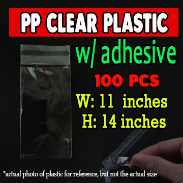 ADH 11 x 14 PP PLASTIC PACKAGING WITH ADHESIVE 100's | Shopee Philippines