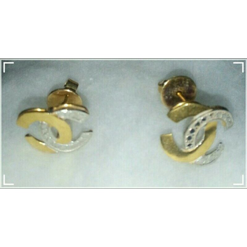 Earrings Chanel inspired gold