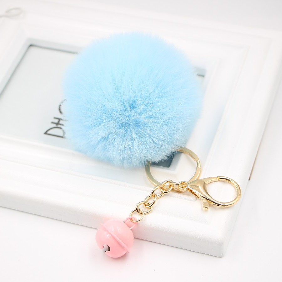 Miraclekoo Rabbit Fur Ball Pom Pom Keychain