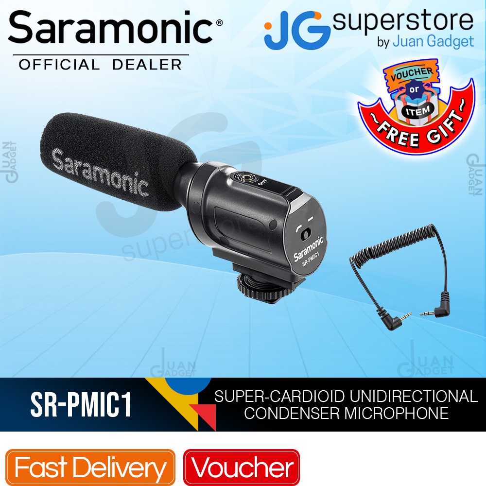 Microphone Saramonic SR-PMIC1 Pour DSLR/Caméscope - Noir