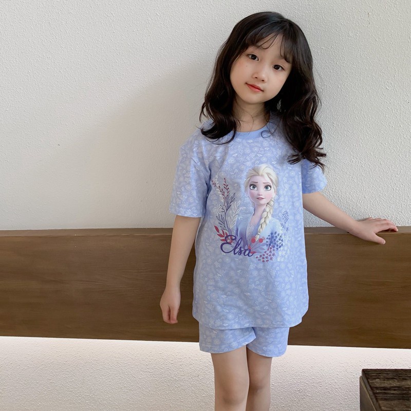 Congme Kids Clothing girl clothes Elsa Cotton Suit Top+ Pant set For 3 ...