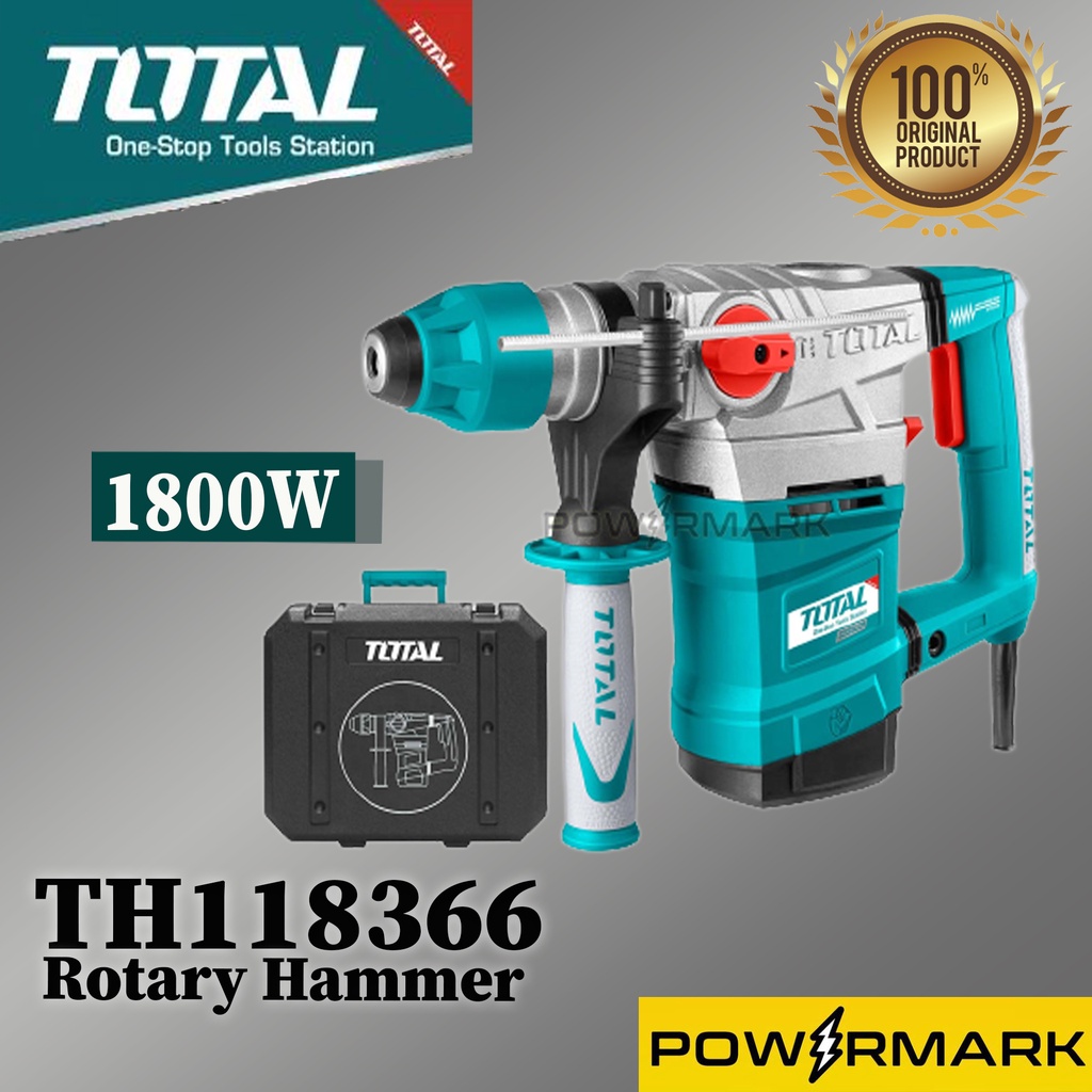 TOTAL TH118366 Rotary Hammer 1800W POWERMARK THD Shopee