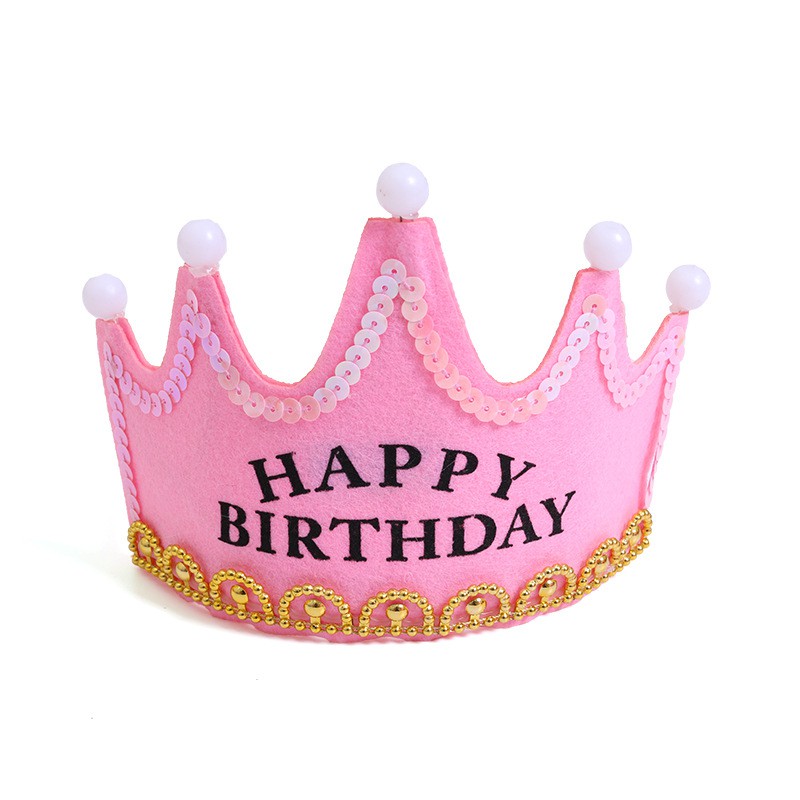 LED Birthday Crown Happy Birthday Hat LED Crown Headband Party Hat