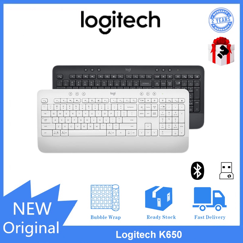 Logitech K650 wireless bluetooth keyboard office home dual-mode bolt ...