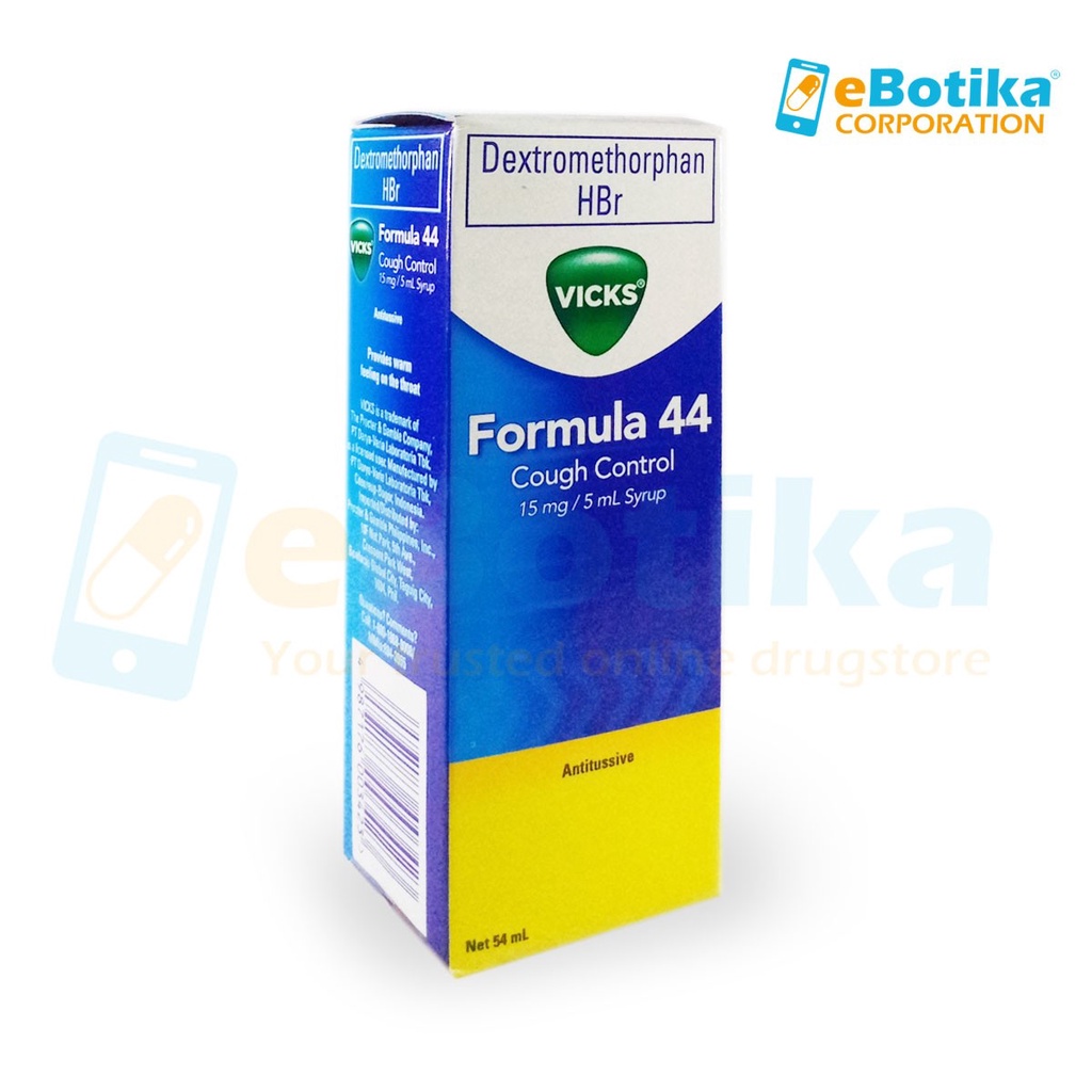 Vicks Formula 44 Cough Control Syrup 54mL Shopee Philippines