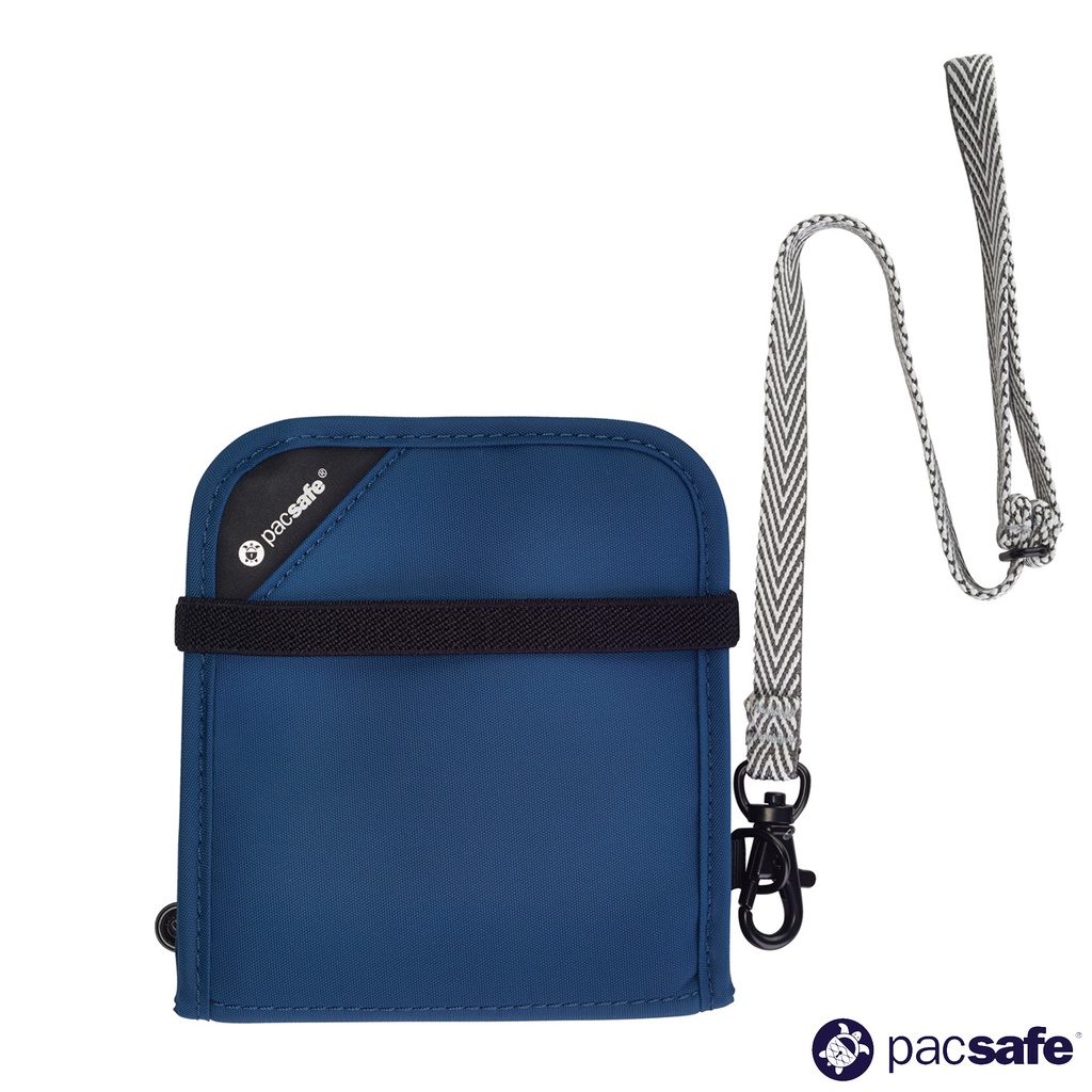 Pacsafe RFIDsafe Compact Travel Organizer Portemonnee voor Volwassenen, Unisex, Zwart (zwart), One Size