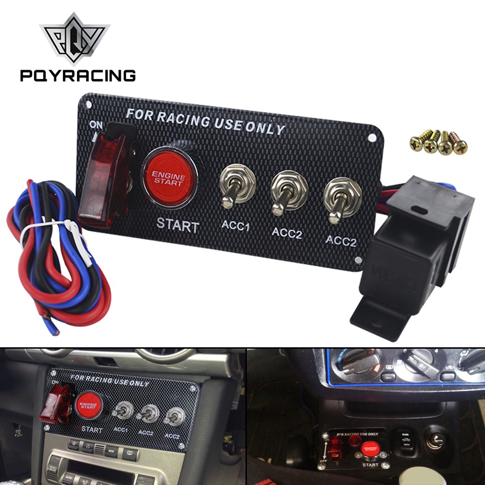 12V LED Ignition Switch Panel for Racing Car Engine Start Push Button