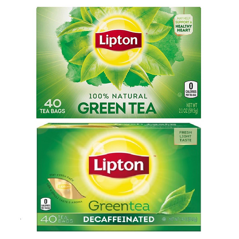 Lipton Green Tea Decaf OR Nondecaf (Regular) 40 Tea Bags