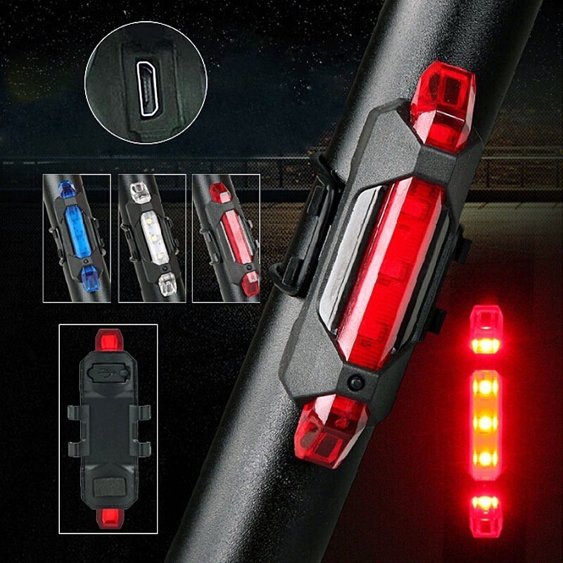 JNBicycle Signal Light Accessories Usb Back Light Bicycle Led Rechargeable K99 Shopee