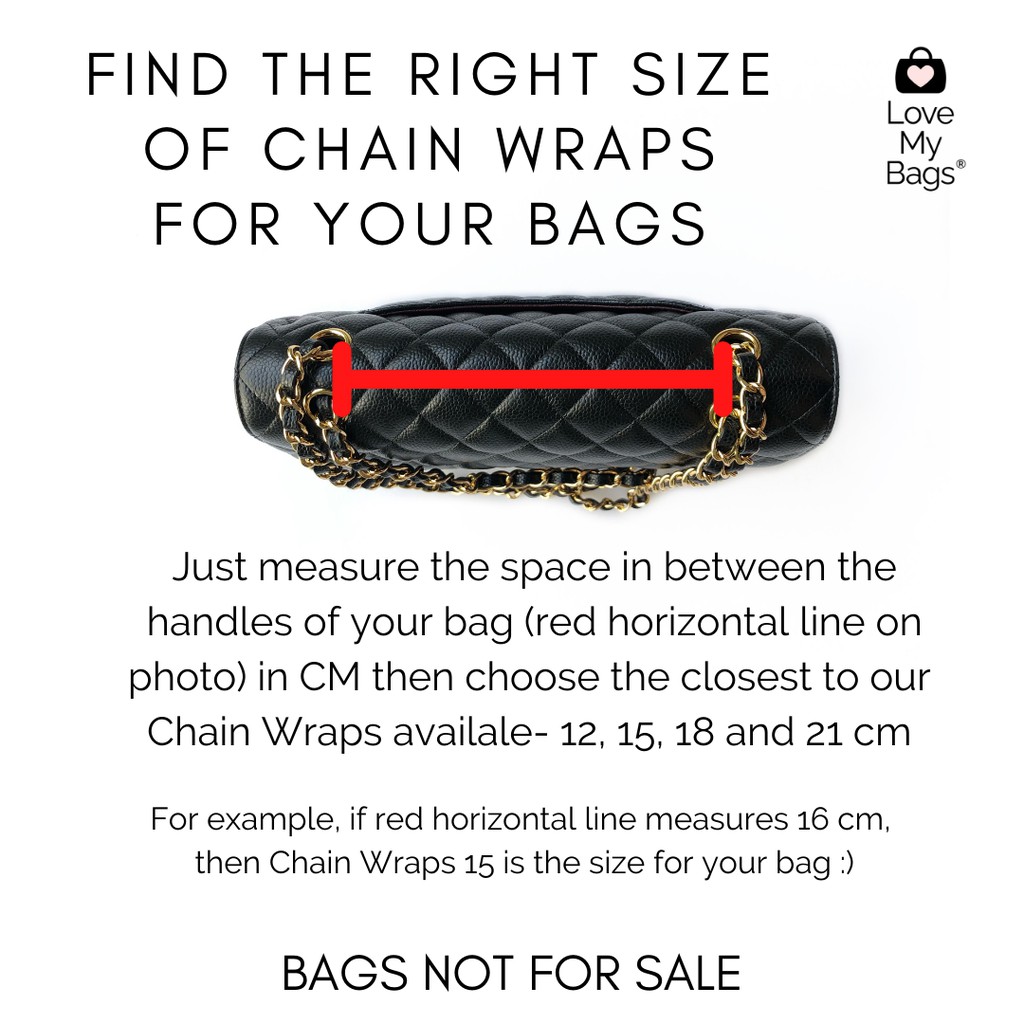 Love My Bags Chain Wraps 15cm chain protection cover for bag storage ...