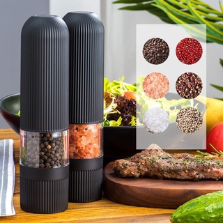 Circle joy Rechargeable Electric Salt And Pepper Grinder Set With Base  Stainless Steel Automatic Salt Spice