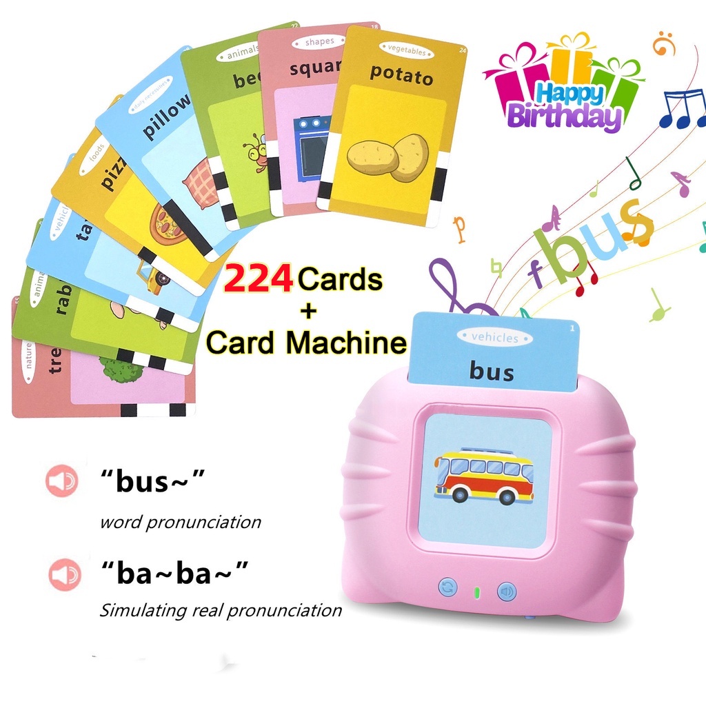 448 word Baby Flash Cards Educational Card Reading Learning English ...