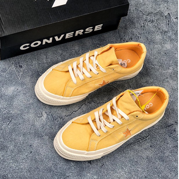 Converse one star sunbaked yellow hotsell