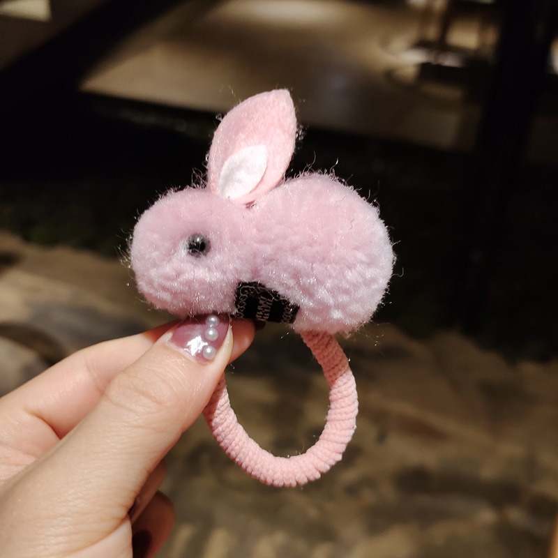 YFGHA-1860 Trendy Cute 3D Bunny Hair Rubber Tie Rabbit Hair Rope ...
