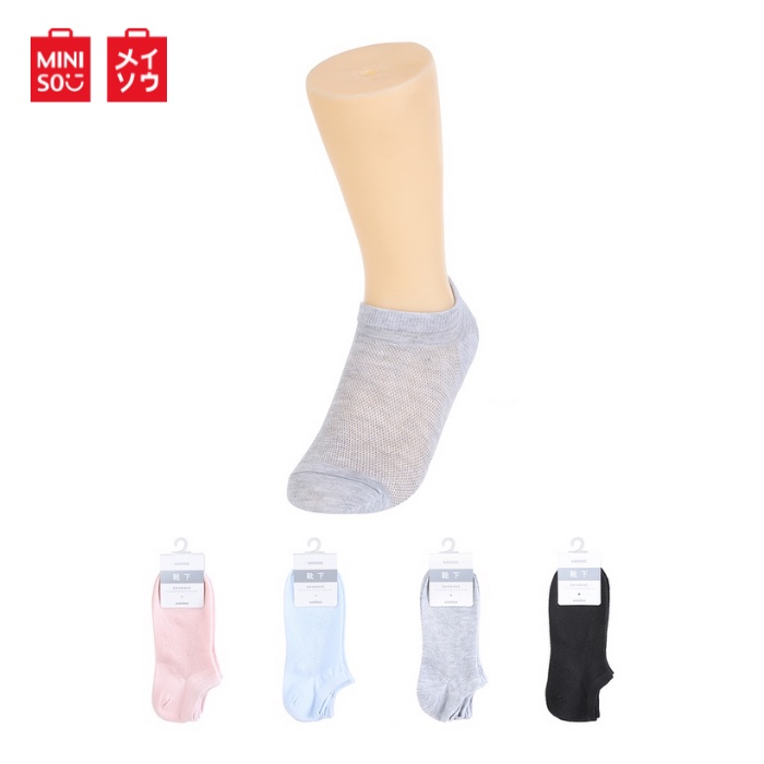 Miniso Men and Women Low Cut Socks Solid Colors and Athletic Low Cut ...