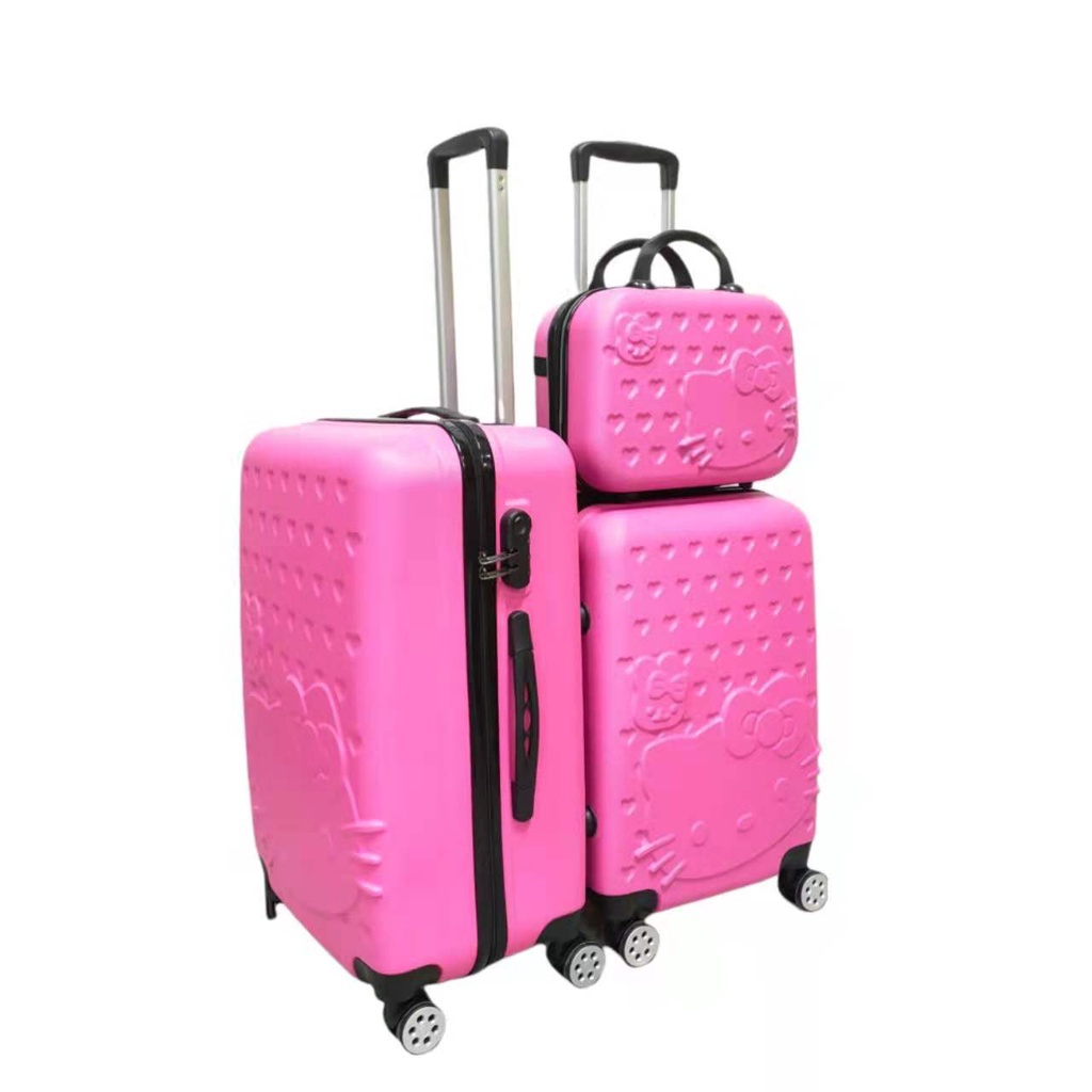 hello kitty luggage bag 3in1 2in1 set travel ABS suitcase 12inch 20inch 24inch beg bagasi Shopee Philippines