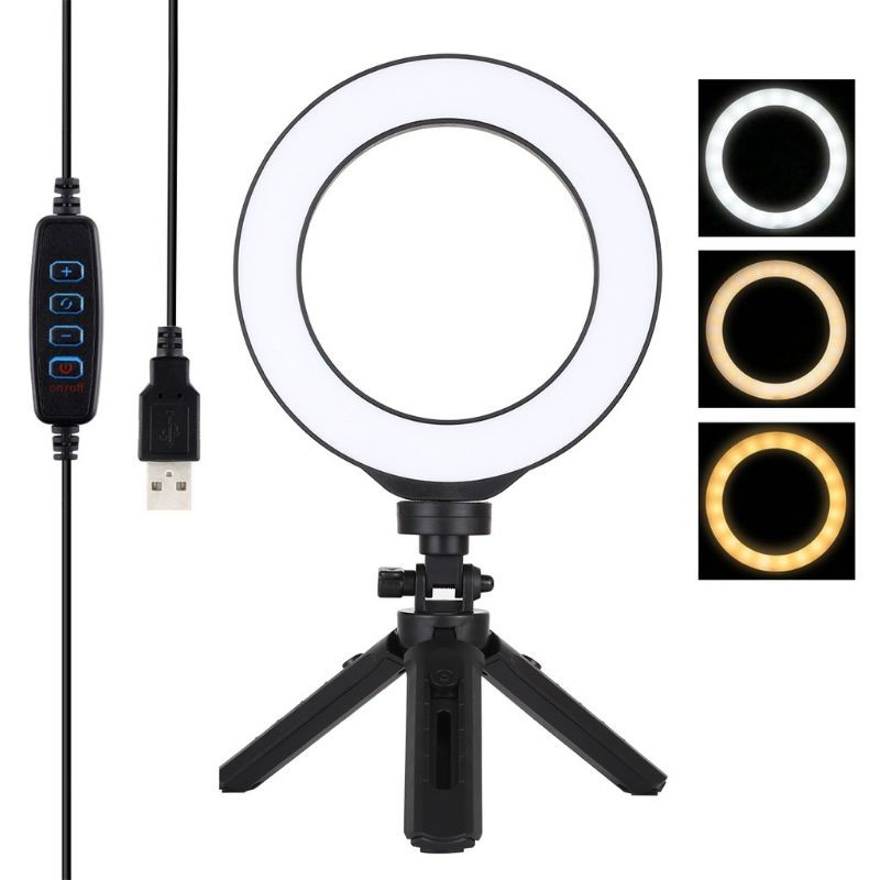 Led Ring Light 16cm With Tripod Stand 