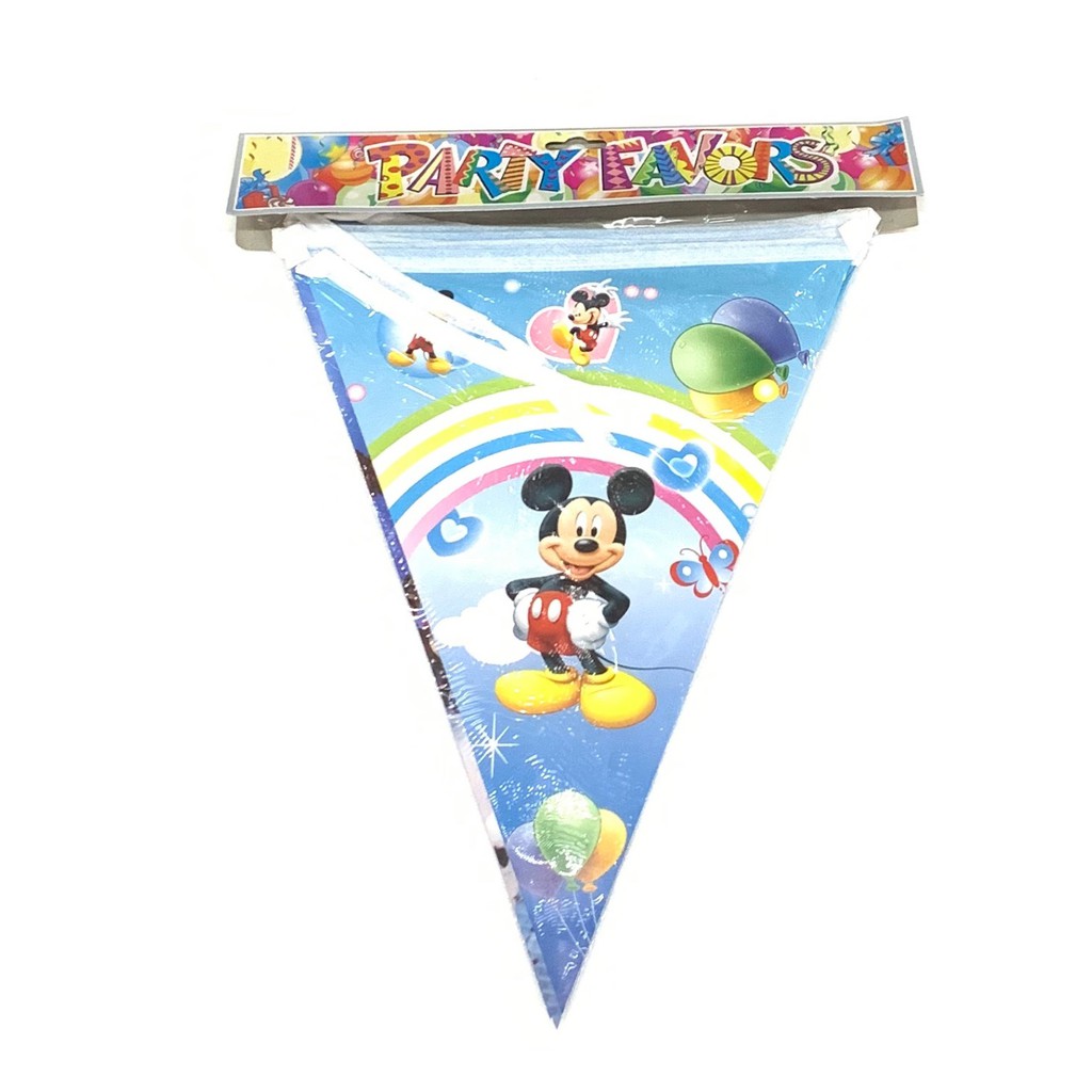 Cartoon Banderitas Boy Design Paper Flag Happy Birthday Party Pennant ...