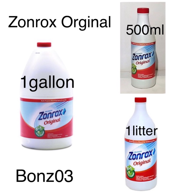 Zonrox Original (1gallon, 1000ml and 500ml) Original | Shopee Philippines