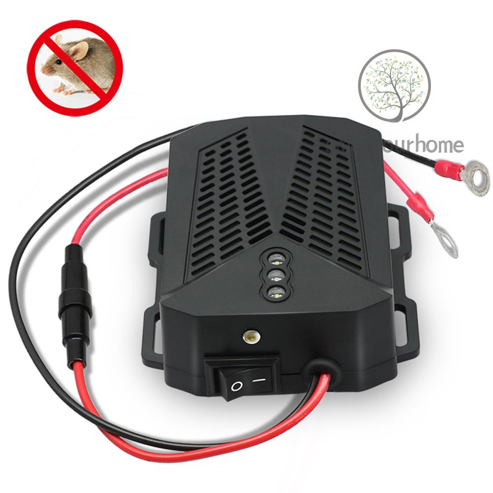 STOUR 12V Car Rat Rodent Ultrasonic Repellent Marten Shock Mice ...