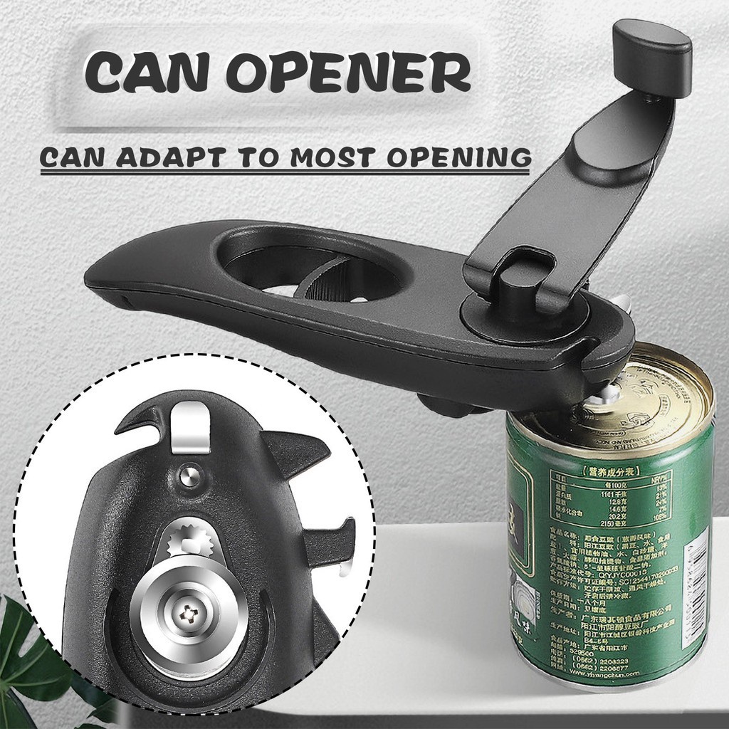 Multifunctional Can Opener Stainless Steel Beer Opener Manual Cap Remover  Small Kitchen Tool for Camping Can Opener