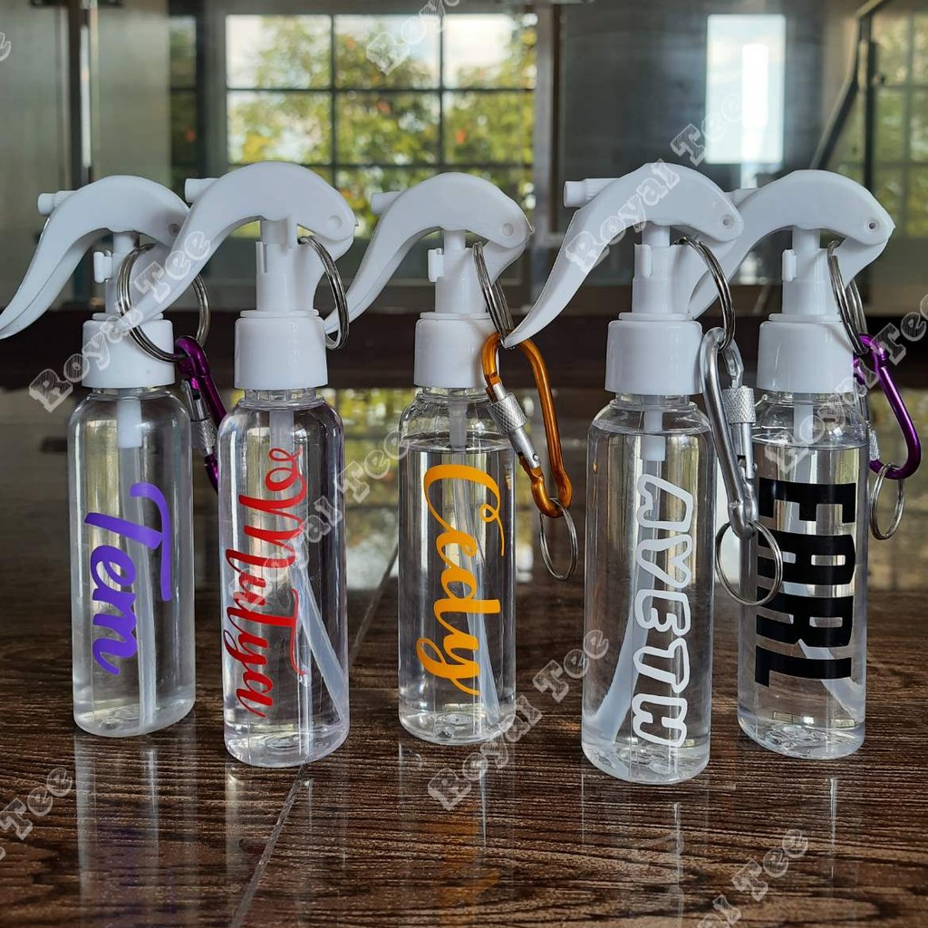 Personalized Trigger Spray Bottle with Carabiner (100ml) | Shopee ...