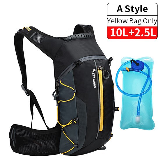 WEST BIKING 10L Waterproof Hydration Backpack – Lightweight Cycling Hiking Pack, Reflective