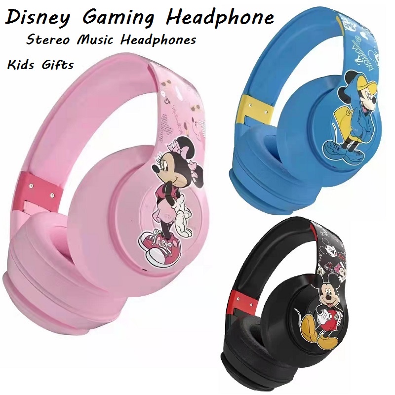 Disney Pink Cute Wireless Bluetooth Noise Cancelling Kids Gaming ...