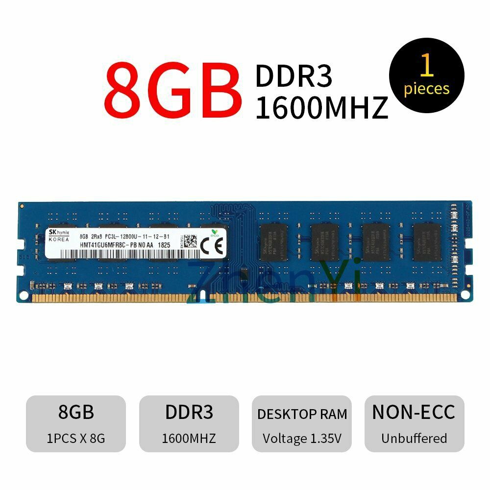 Lot 16 Go (2x8) DDR3 Ramaxel PC3L-12800U – Mémoire RAM Testée Pour PC