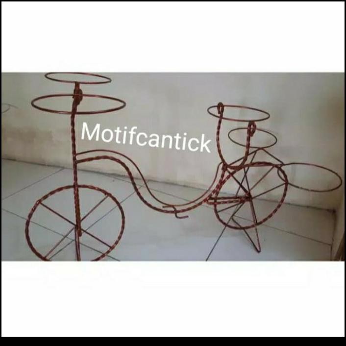 5-hole Bicycle Pattern Flower Pot Standing Rack - Gold | Shopee Philippines