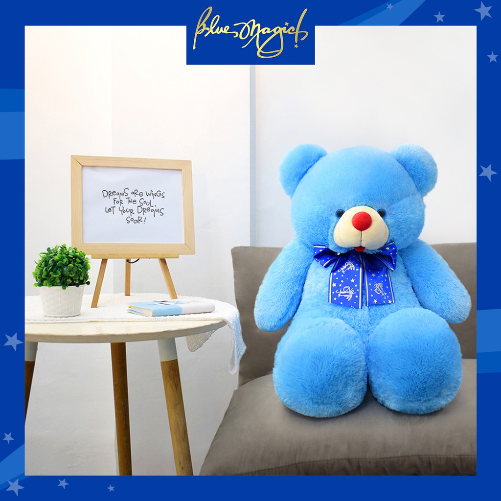 Blue Magic Stringbean, Jr. Xl Blue Bear Stuffed Toy (With Free Dust Bag ...