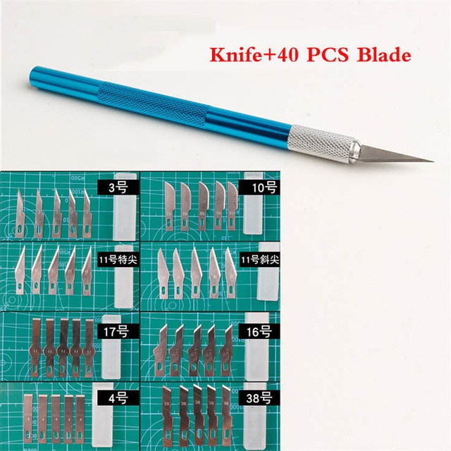 KUAIQU Sculpture Engrave 40 Blade Carve Knife Extra Backup Graver ...