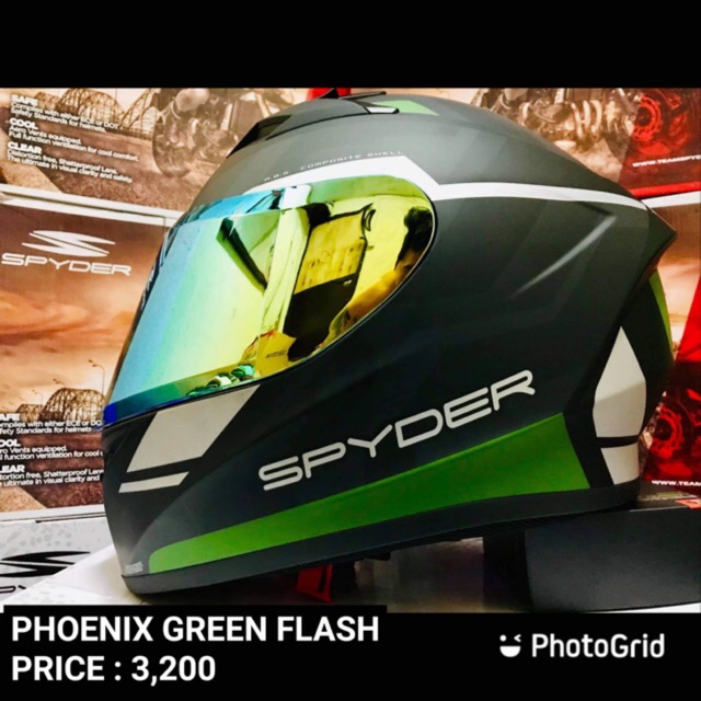 Spyder best sale helmet green