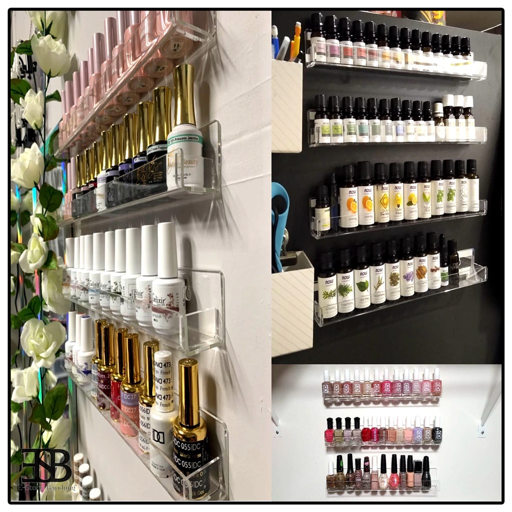 Acrylic Nail Polish Bottle Wall Display Rack / Acrylic Wall Display ...