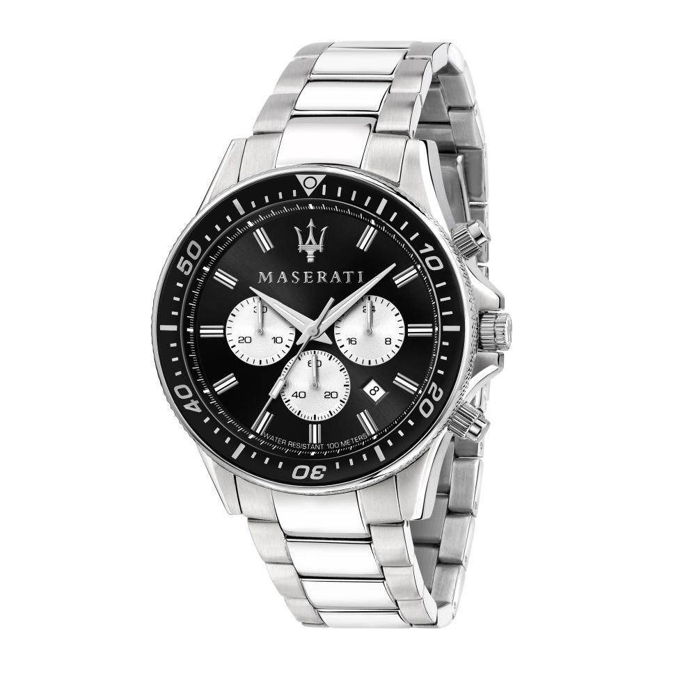 Maserati SFIDA Quartz Black Dial Black Rubber Strap Watch For Men - R8851140001