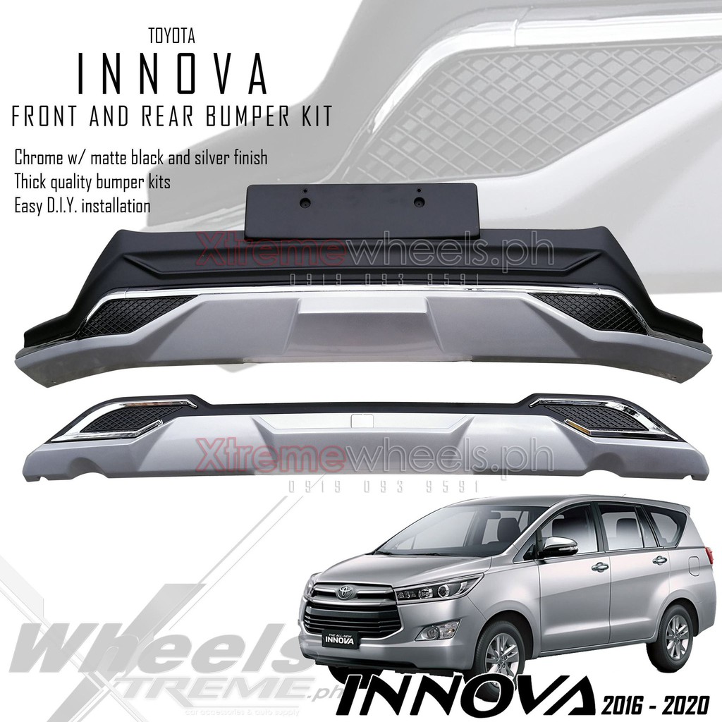Toyota Innova 20162025 Front and rear Bumper Nudge Protector Body kits