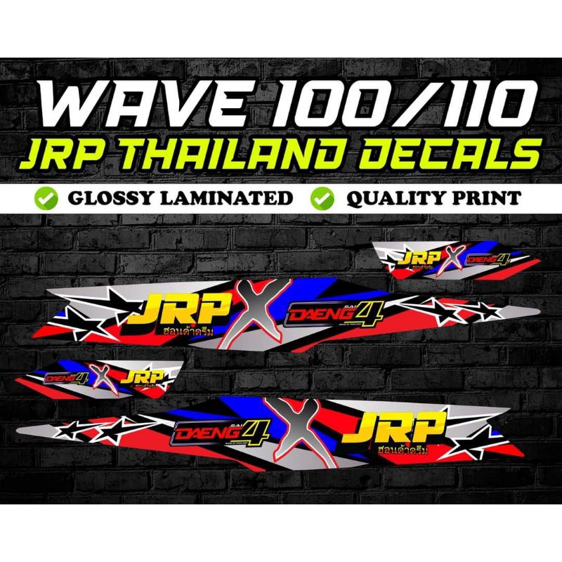 Wave 100 JRP x Daeng Decals Sticker (THAI) | Shopee Philippines