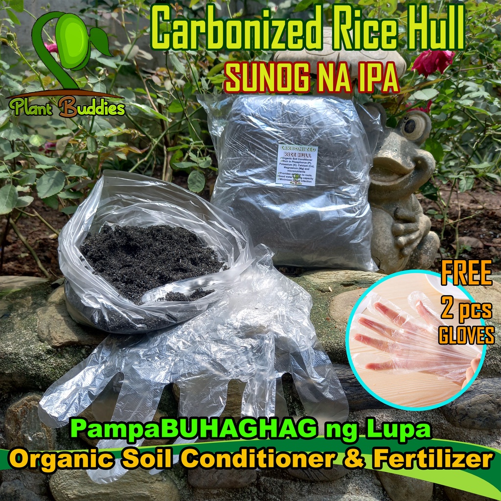 Carbonized Rice Hull Sunog na Ipa Organic FREE 2 PCS DISPOSABLE PLASTIC ...