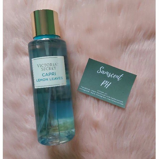 2 VICTORIA'S SECRET CAPRI LEMON LEAVES BLUE FRAGRANCE SPRAY MIST 8.4 oz /  250 ml