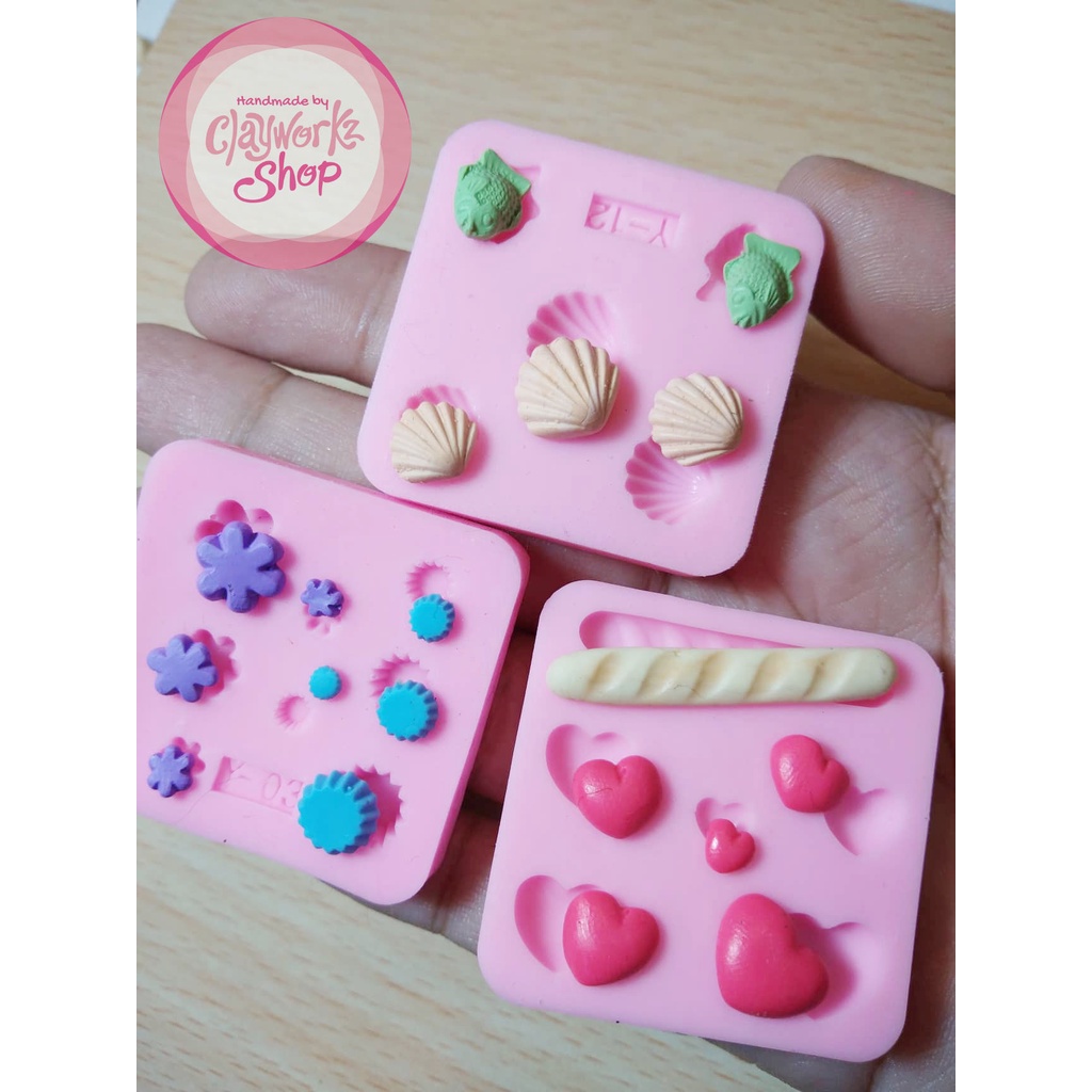 Tiny Flower Mold Flowers Cabochon DIY Fondant Mold Resin Clay Mould 