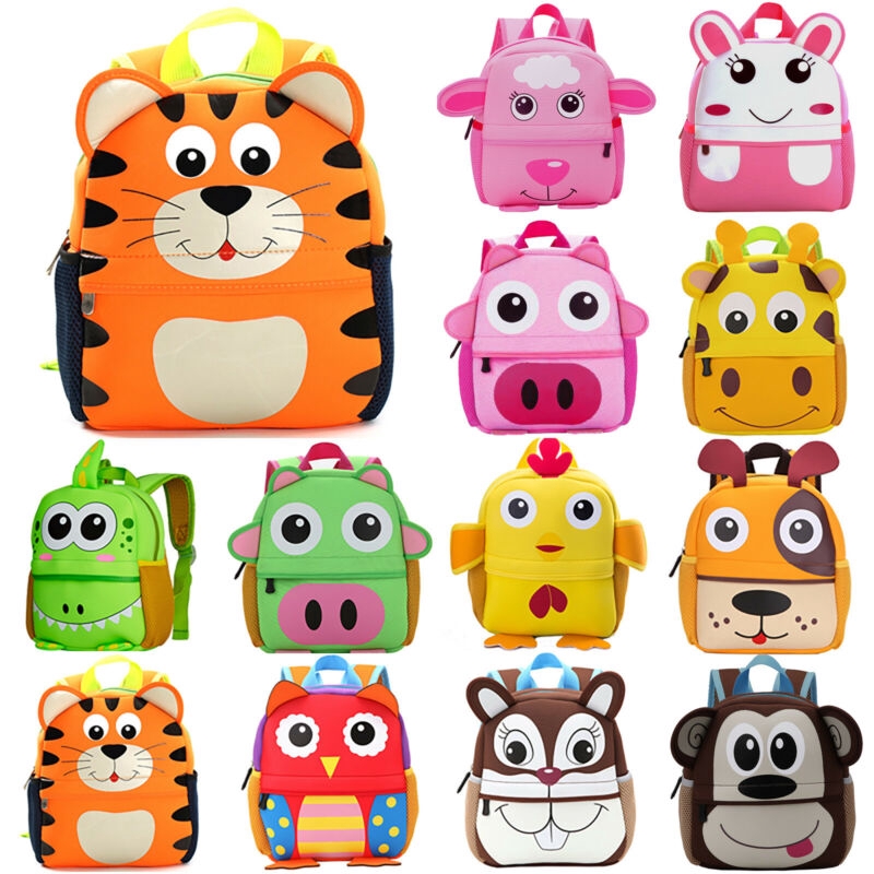 Voucher Animal Print School Bags for Kids Girls Boys Cartoon Cute