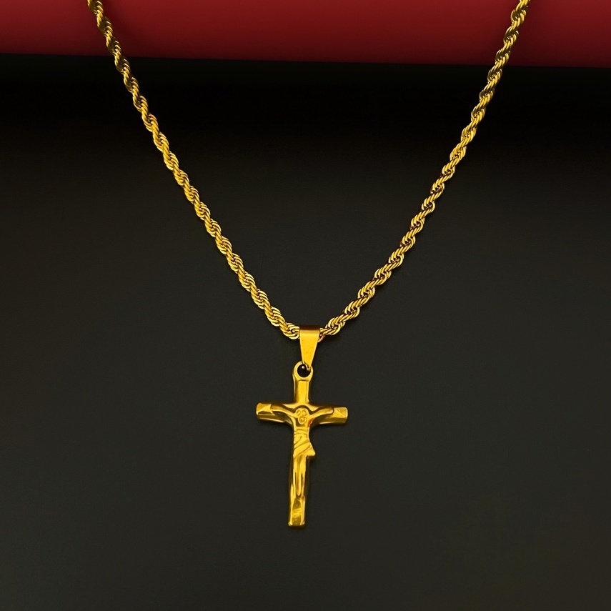 Jesus kwintas for men cross necklace for men with Jesus cross pendant ...