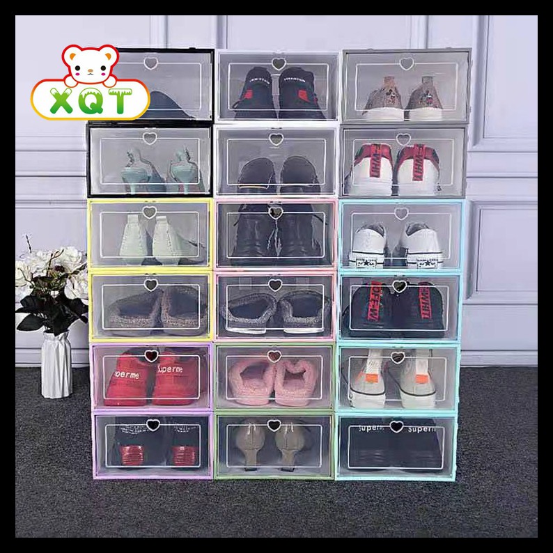 XQT COD Candy Color Shoe Box Foldable Drawer Case Storage