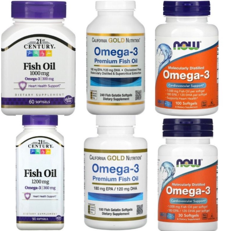 California Gold Omega-3 Premium Fish Oil EPA DHA 100 Sofgels Now Omega ...