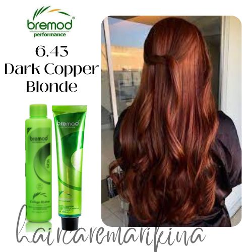 6.43 DARK COPPER BLONDE Bremod Hair Color - With Oxidizer Set