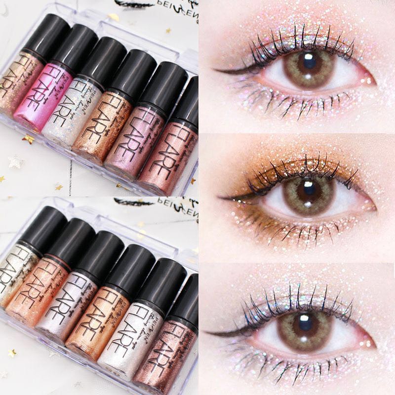 6pcs PeiFen Flare Shining Charm Eyes Glitter Liquid Eyeliner/Eyeshadow