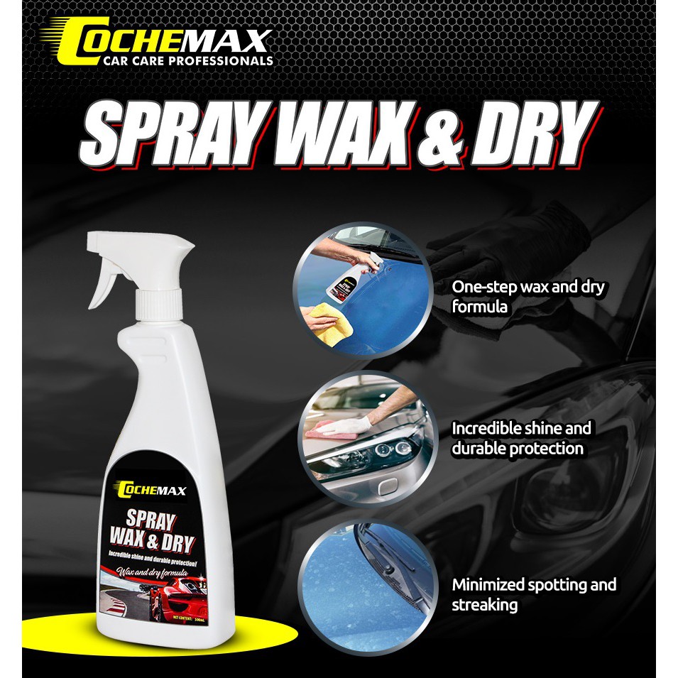 COCHEMAX SPRAY WAX & DRY - Your To Go Wax 500ml | Shopee Philippines