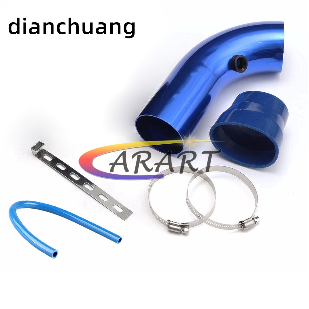 Universal Aluminum 3'' inch car Air Intake Pipe kit Pipes cold Air
